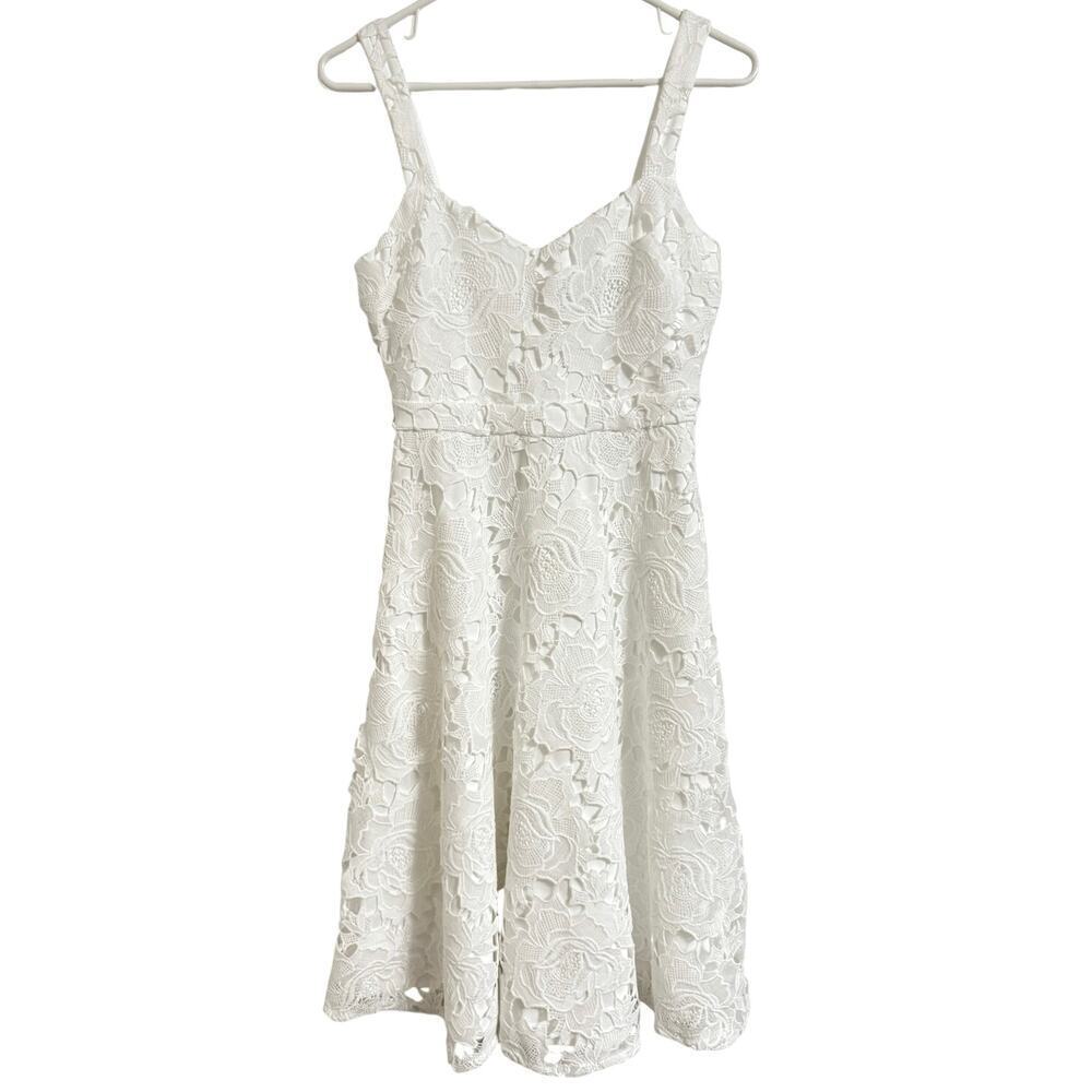 Lulus Divine Beauty White Lace Midi Dress With Pockets, Size XS - Picture 4 of 12